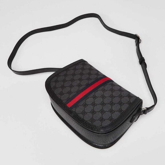 Balenciaga x Gucci Black/Grey Canvas/Leather The Hacker Project Ophidia Cross... - Picture 3 of 10